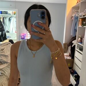 Sunday Best Sky Blue Seamless Top